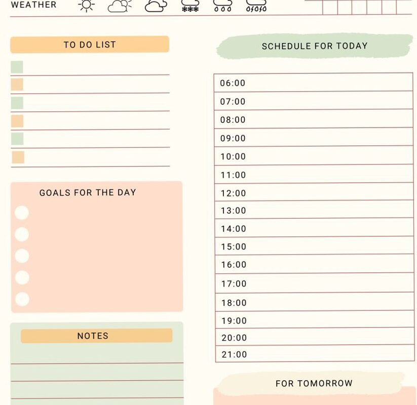🥂 💌 secret to staying productive: Free Printable Daily Planner for Creative Productivity