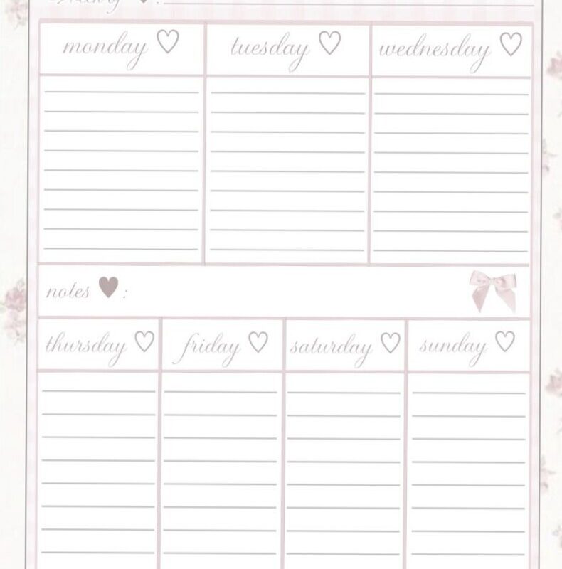 💌 🍰 secret to staying productive: Weekly Planner Pt 1 by Dollywons on Tumblr