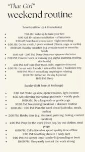 ✨ 🤍 secret to staying productive: Weekend Routines for That Girl