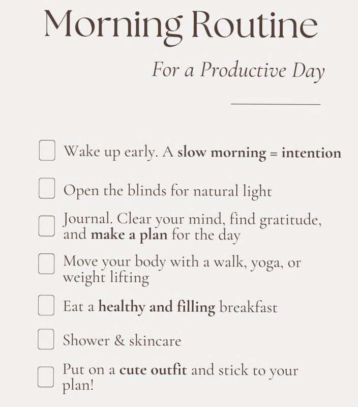 🤍 🎀 secret to staying productive: That Girl Morning Routine for a Productive Day
