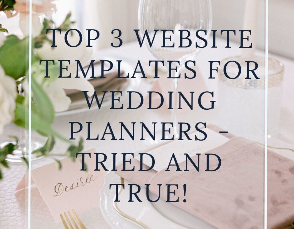 ☁️ ✨ secret to staying productive: Top 3 Website Templates for Wedding Planners