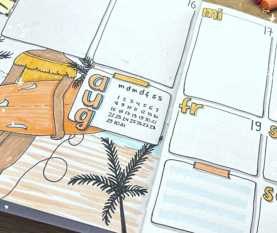 🤍 🤍 secret to staying productive: Bullet Journal August 2022 — VW T1 Bus Urlaub