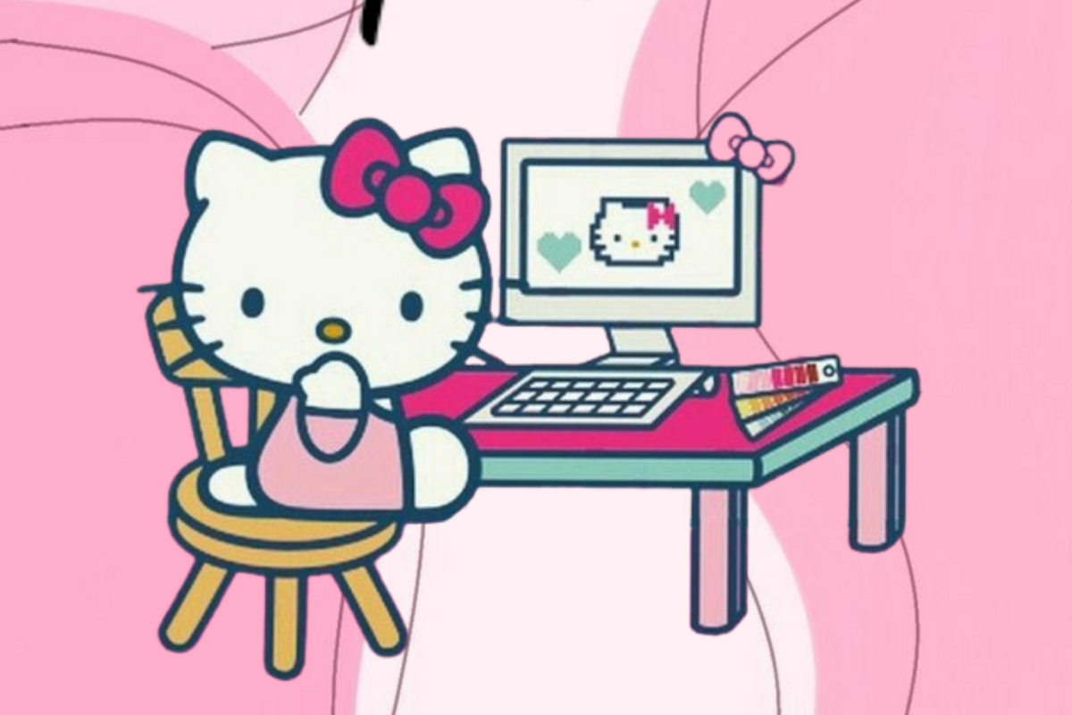 🍰 🌸 secret to staying productive: Hello Kitty Cover Design for Planners & Digital Projects