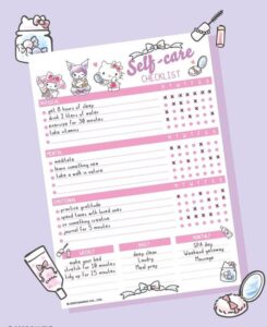 📍 🖌️ Self-Care Checklist for Digital Planners & Creative Assets | ultimate printable checklist