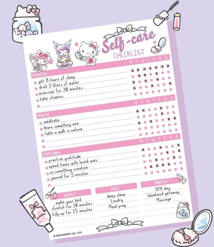📍 🖌️ Self-Care Checklist for Digital Planners & Creative Assets | ultimate printable checklist