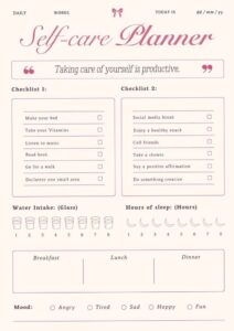 Self Care Planner <3 — Digital Design & Creative Assets — 🥂 🥂 dream life manifestation