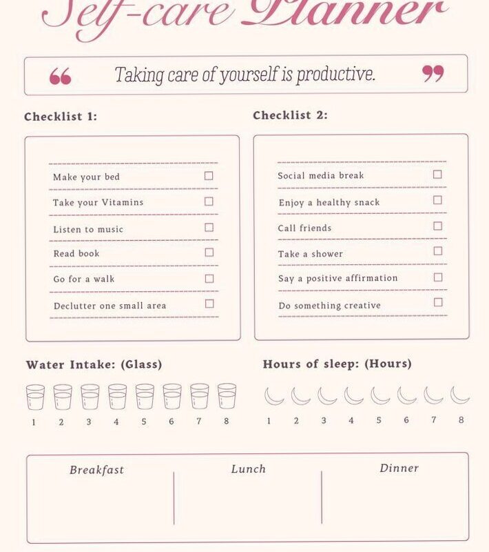 Self Care Planner <3 — Digital Design & Creative Assets — 🥂 🥂 dream life manifestation