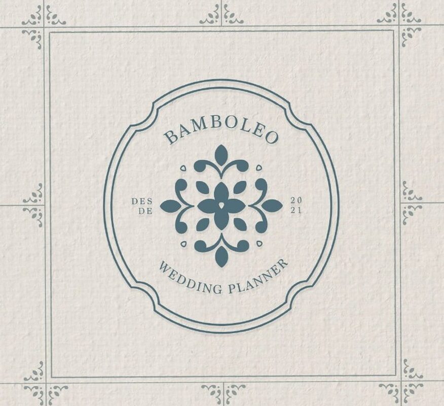 Sello distintivo con Isotipo floral · Branding Bamboleo — 📅 🖇️ secret to staying productive