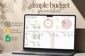 🌿 🕯️ Simple Monthly Budget Template | Clean & Organized | only tool for life admin