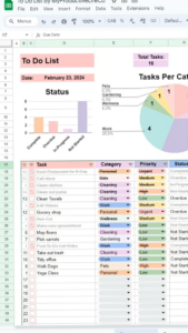 Simple Task Planner Spreadsheet for Excel & Google Sheets — 📁 📌 game-changing digital system
