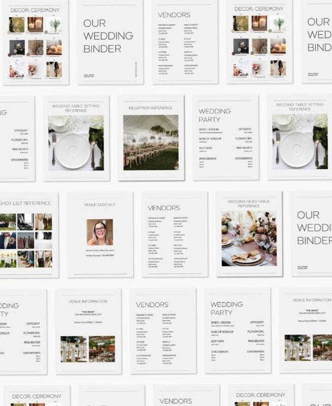 🎨 🪄 Simplified Wedding Planning: Minimalist Binder for Modern Couples | dream life manifestation