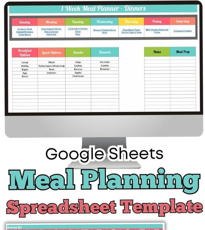 Smart Meal Planning with Spreadsheets — 🪄 🌈 game-changing digital system