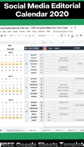 Social Media Content Calendar Google Sheet Template — ☁️ 🎀 secret to staying productive