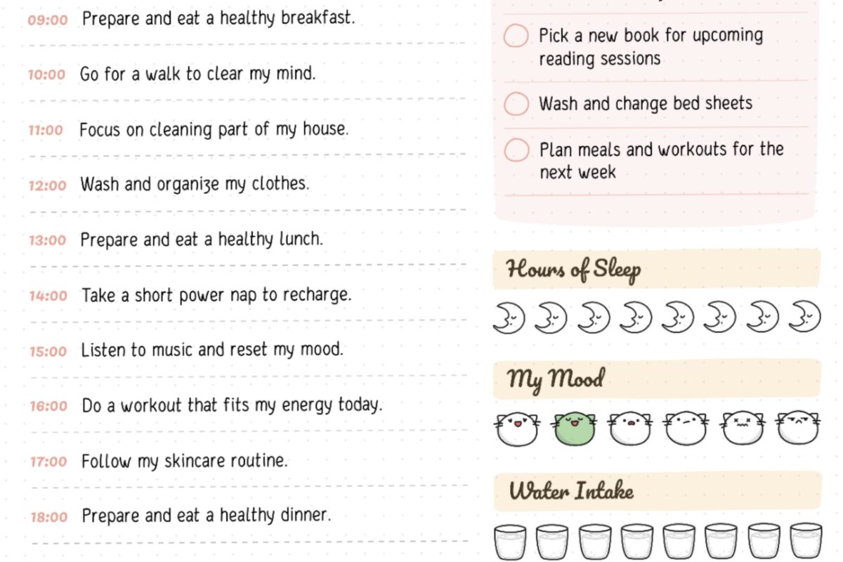 Spring Self-Care Planner Design Ideas — 🤍 ✨ secret to staying productive