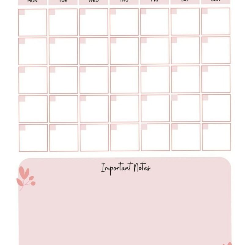 ✨ 🤍 stay inspired all year long: Undated Monthly Printable Planner Template