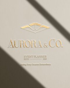 📝 📁 stay inspired all year long: Elegant Gold Embossed Logo for Wedding & Event Branding