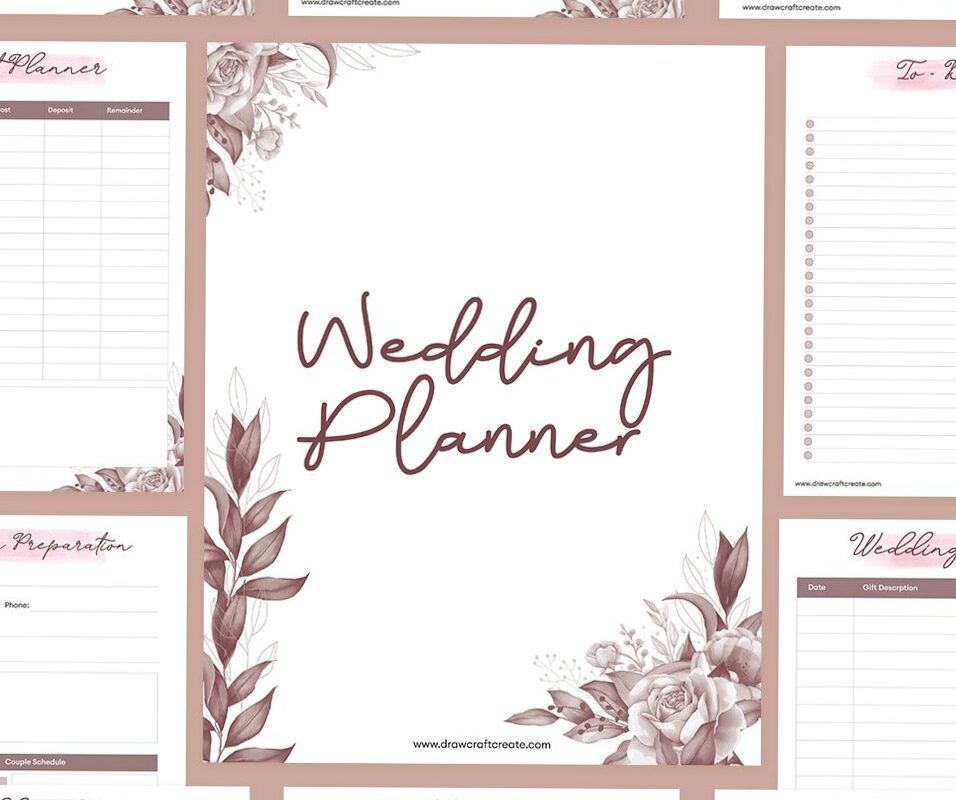 💍 🌸 stay inspired all year long: Free Wedding Planner Printable (33 Pages)