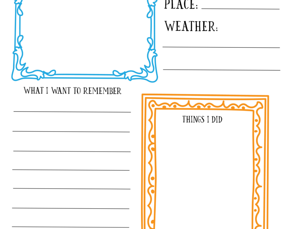 📝 📌 stay inspired all year long: Free Printable Travel Journal for Kids | Digital Design