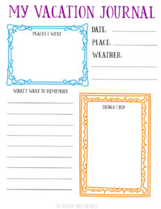 📝 📌 stay inspired all year long: Free Printable Travel Journal for Kids | Digital Design