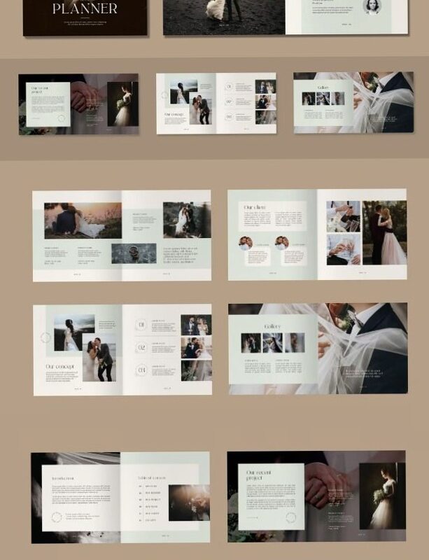 💎 📍 stay inspired all year long: Wedding Planner Brochure Template AI, EPS, PSD