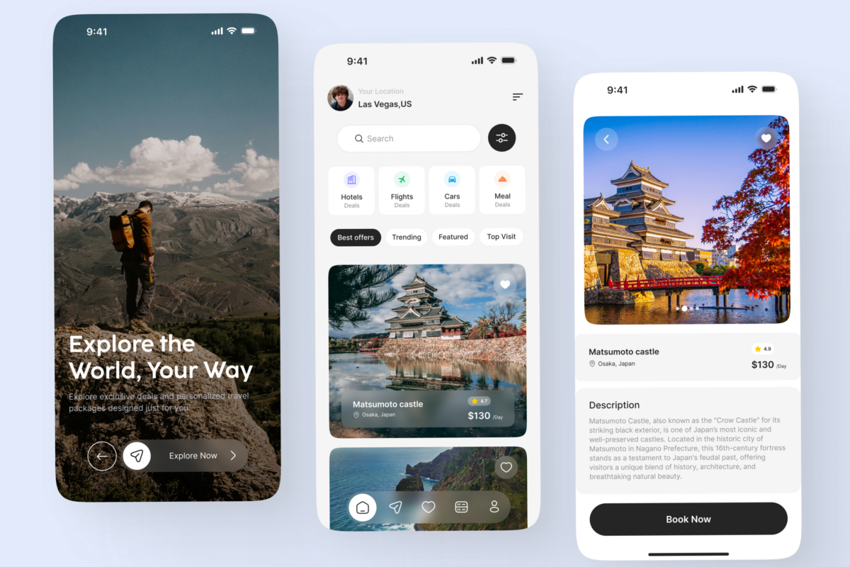 📊 📅 stay inspired all year long: Mobile App Designs for Travel Agencies & Planners
