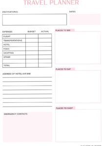 🌈 🪄 stay inspired all year long: Travel Planner Printable | Instant Download | Vacation Organizer Template