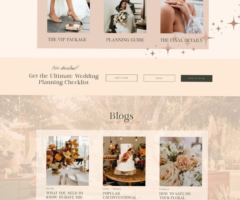 🌈 🎨 stay inspired all year long: Elegant Soft Pink Web Design for Wedding Planners