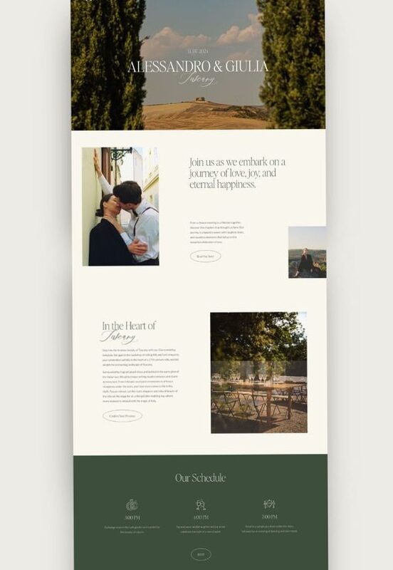 📅 📅 stay inspired all year long: Giona Wedding Website Template & Digital Stationery by Avelã White