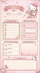 🍰 💍 stay inspired all year long: Cute Coquette Daily Planner | Soft Girl Wellness & Routine Log