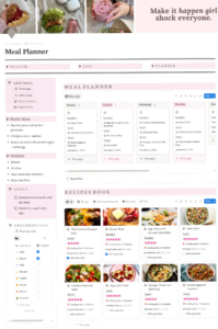 💌 💍 stay inspired all year long: Aesthetic Meal Planner Template | Healthy Eating Glow Up