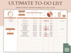 🖌️ 🖌️ stay inspired all year long: Organize Your Day with the Ultimate To-Do List Google Sheet Template