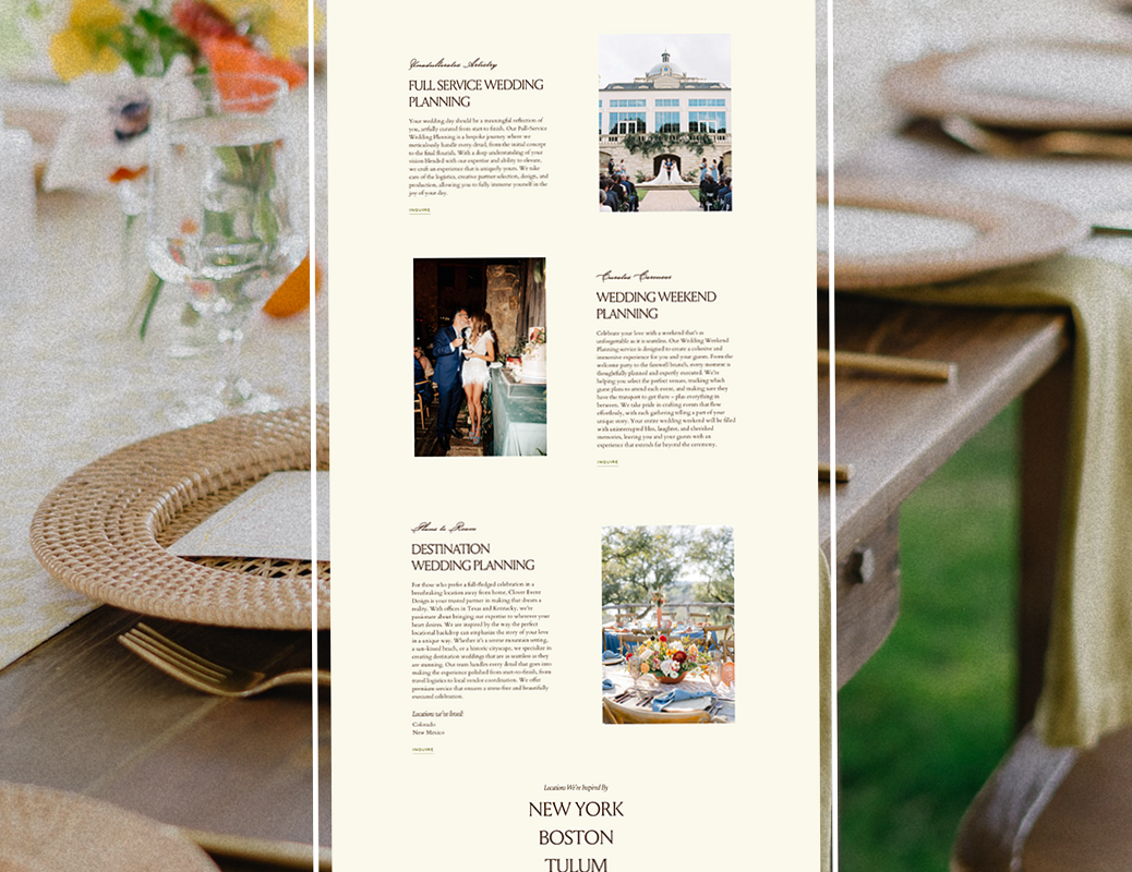 📅 📊 stay inspired all year long: Elegant Branding & Web Design for Wedding Planners