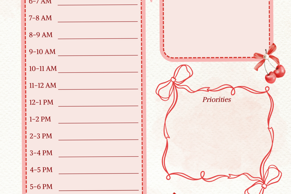 ✨ 🌿 stay inspired all year long: Elegant Red Daily Planner Printable | Aesthetic Schedule Template