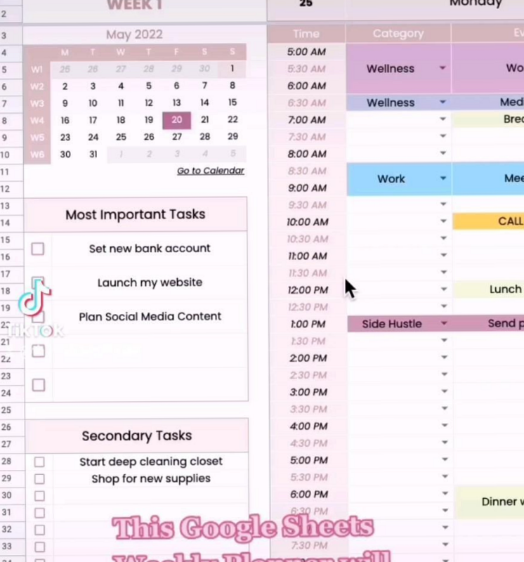 🎀 🎀 stay inspired all year long: Streamline Your Life with a Google Sheets Digital Planner