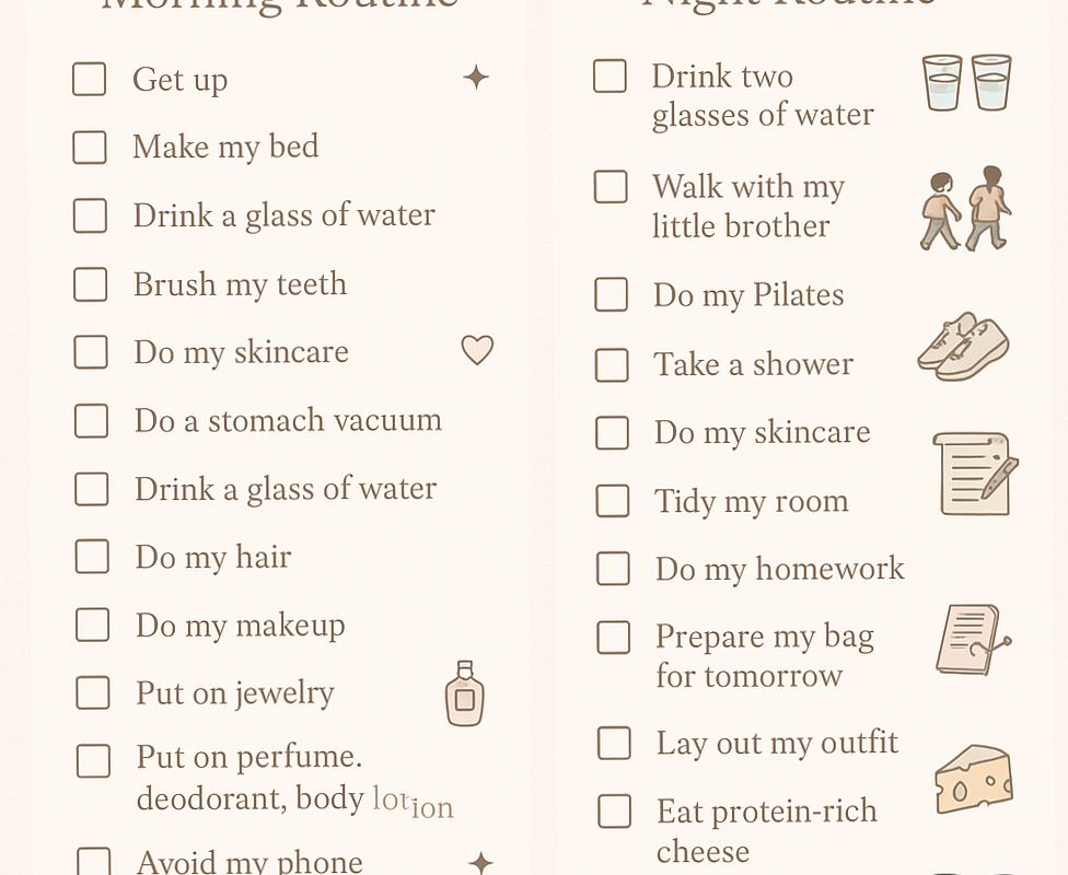 🌸 💍 stay inspired all year long: Morning & Night Routine Planner | Digital Design | Creative Assets