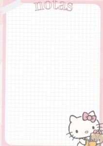 🌿 🌿 stay inspired all year long: Plantilla Blog Notas Hello Kitty Sanrio Minimalista