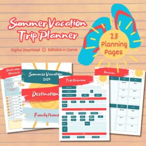 📝 📊 stay inspired all year long: Ultimate Summer Trip Planner for Beach & Road Adventures