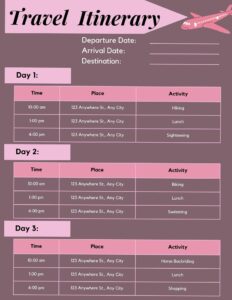 Stress-Free Travel Itinerary Templates | Customizable & Printable — 🖇️ 🖇️ no-stress tracker