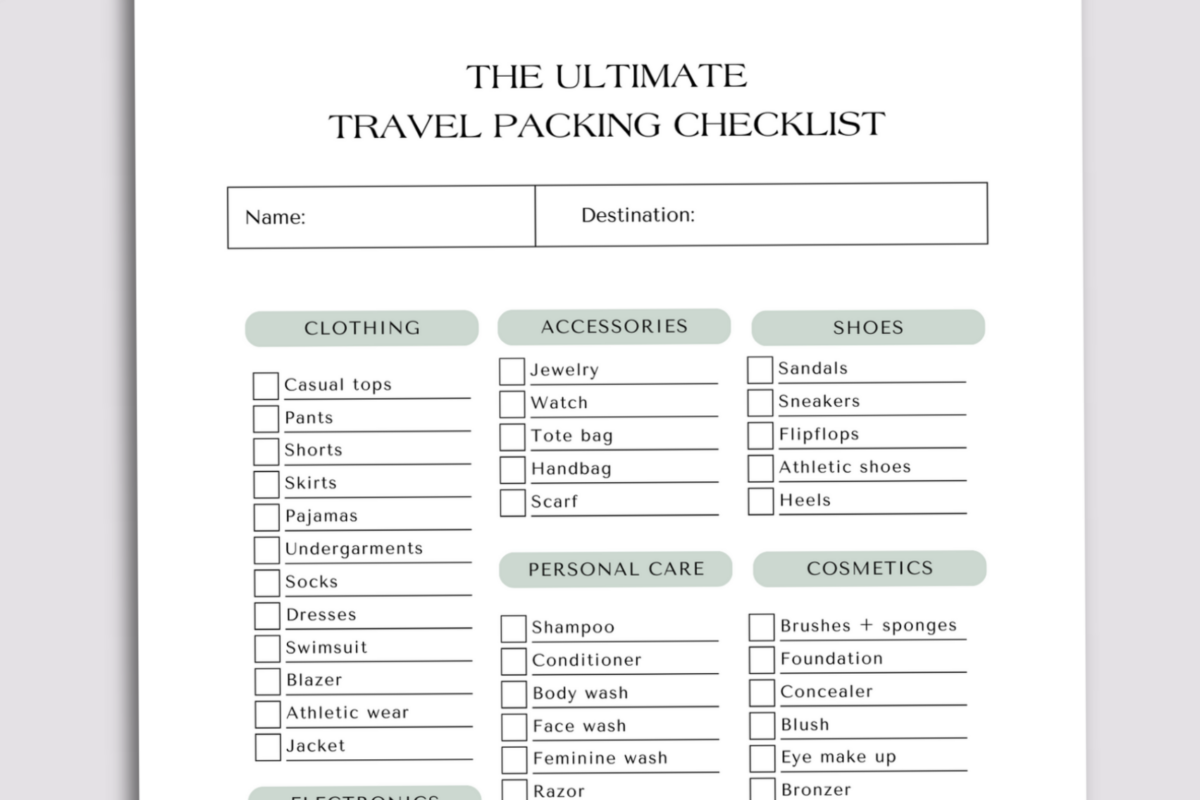 🪄 🎨 Stress-Free Travel Planner & Packing Checklist | no-stress tracker