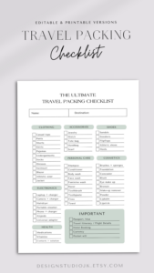 🪄 🎨 Stress-Free Travel Planner & Packing Checklist | no-stress tracker