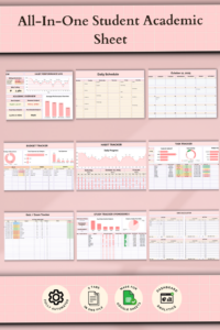 Students Academic Tracker 2025 | All-in-One Google Sheets System — 👰 💌 essential planning guide