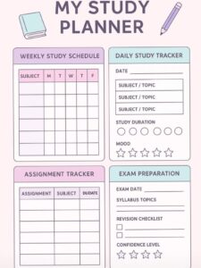 📝 📌 Study Planner & Routine for Productive Days | dream life manifestation