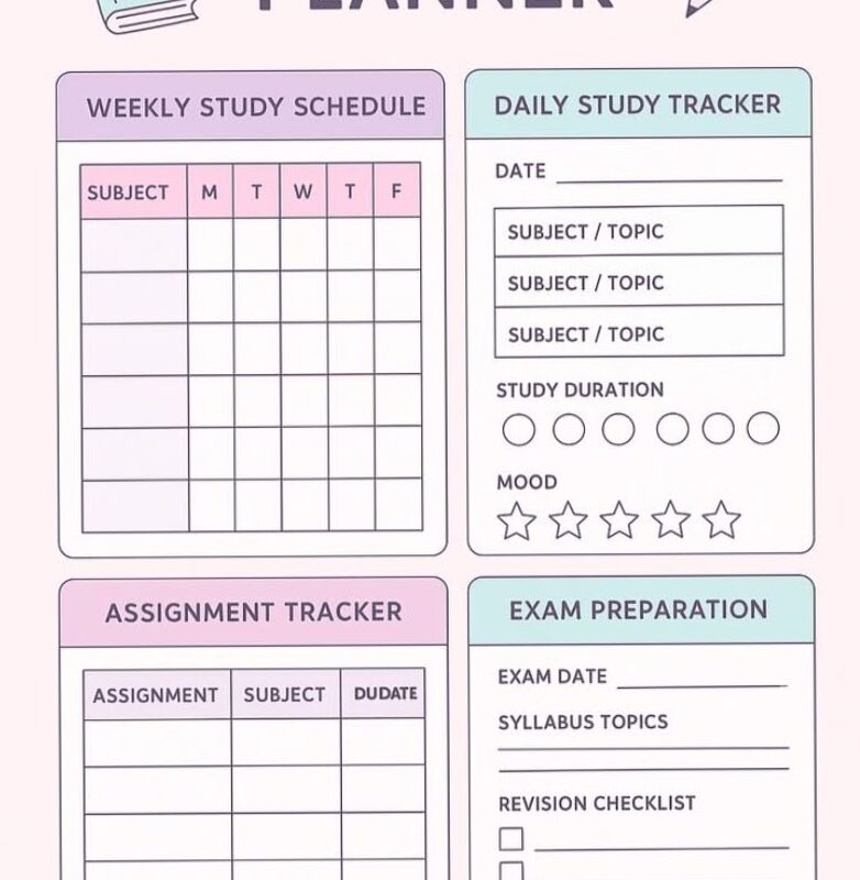 📝 📌 Study Planner & Routine for Productive Days | dream life manifestation