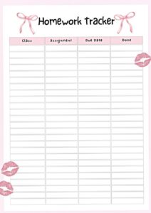 ☁️ ✨ Stylish Homework Tracker for Creative Students | seamless organization hack