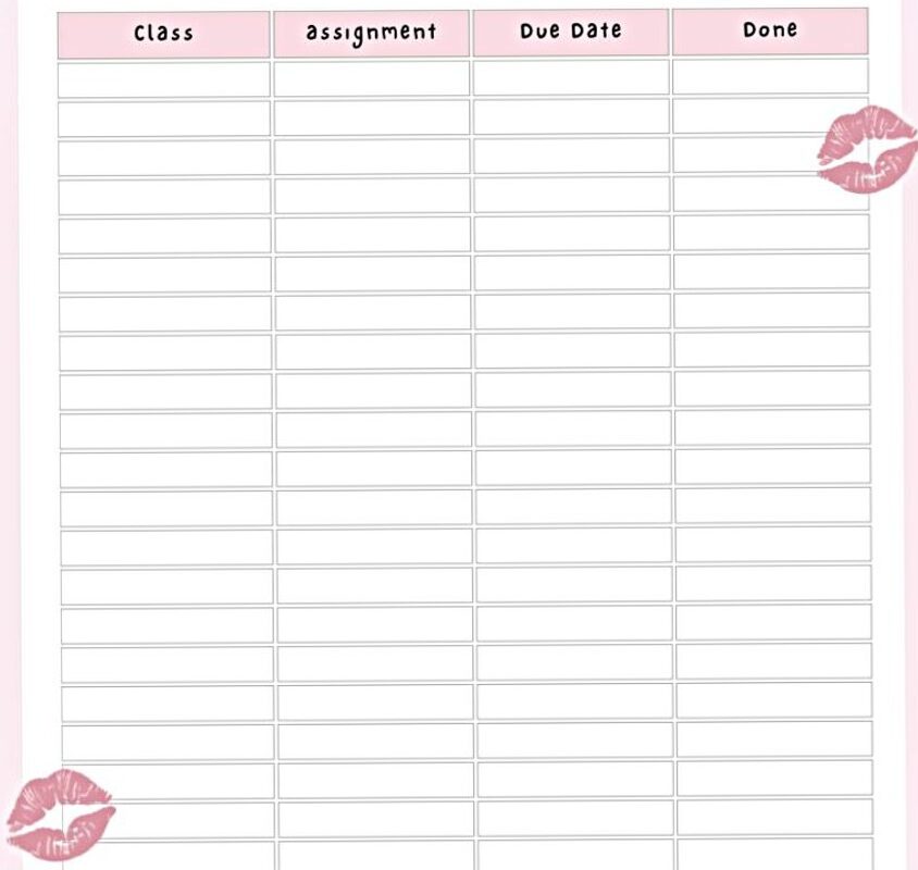 ☁️ ✨ Stylish Homework Tracker for Creative Students | seamless organization hack