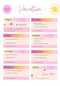 Stylish Summer Planner: Itinerary & Calendar Templates — 🥂 👰 essential planning guide