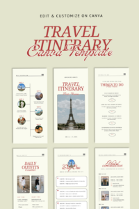 Stylish Travel Itinerary Template for Canva Designers — 💌 🥂 seamless organization hack