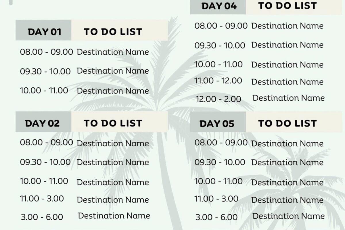 💎 🌈 Summer Travel Itinerary Planner — Editable Canva Template | essential planning guide