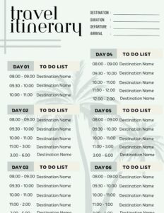 💎 🌈 Summer Travel Itinerary Planner — Editable Canva Template | essential planning guide