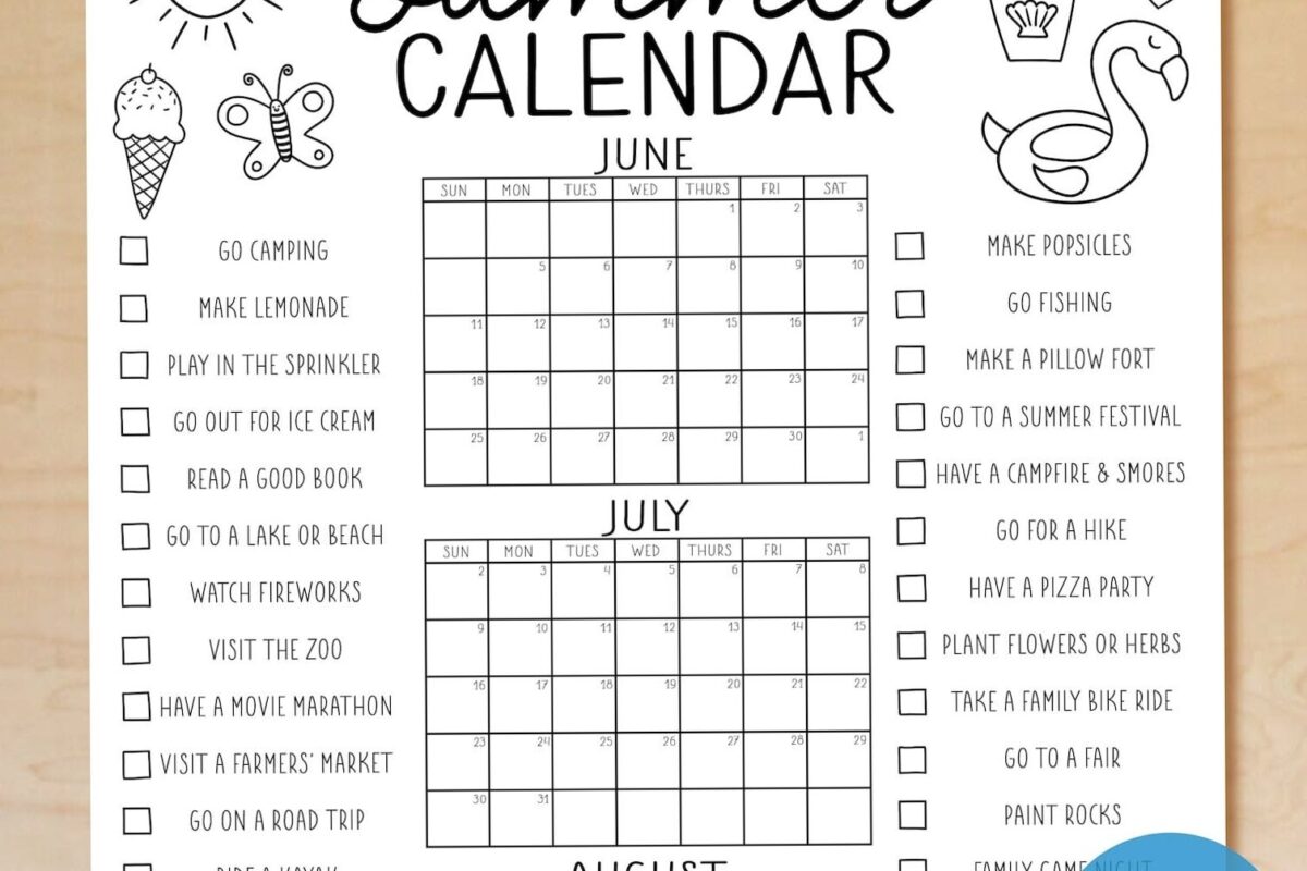 Summer Vacation Planner: Editable Calendar & Activity Tracker — 👰 💍 ultimate printable checklist